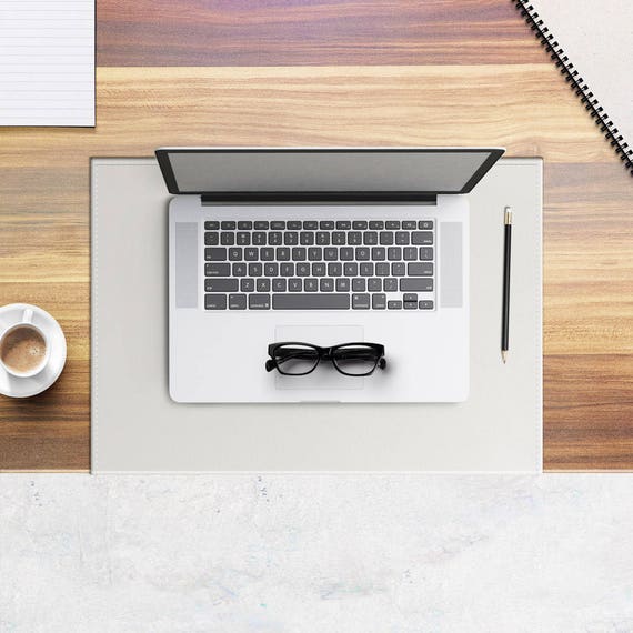 Office Desk Pad Made Of Beige Leather Core Steel Office Desk Pad Made Of Beige Leather