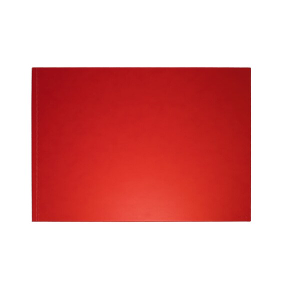 Office Desk Pad Made Of Ferrari Red Leather Desk Mat With Etsy