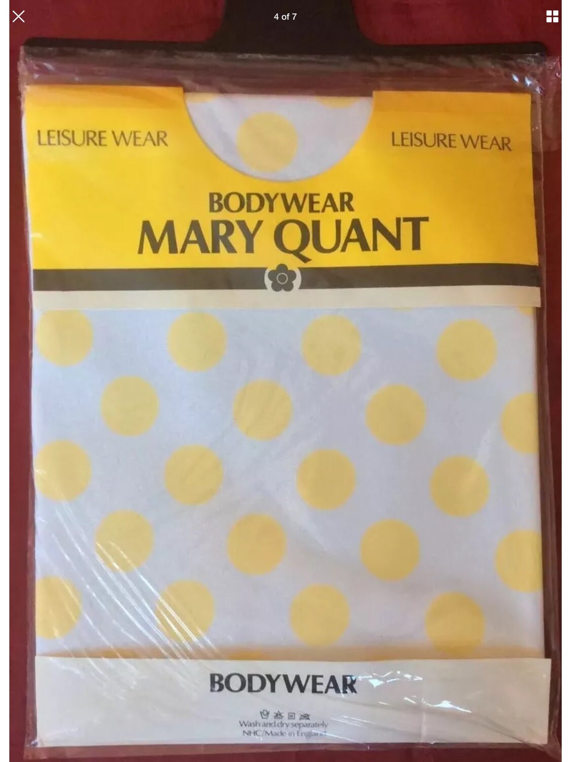 Vintage Bodysuit Yellow Polka Dot by Mary Quant Original Sealed Pack Etsy
