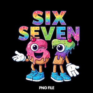 67-årsdag PNG, rolig 67-årsdag PNG, Gen Alpha Brainrot Meme, Six Seven italiensk meme, grafisk tee-design för barnspel