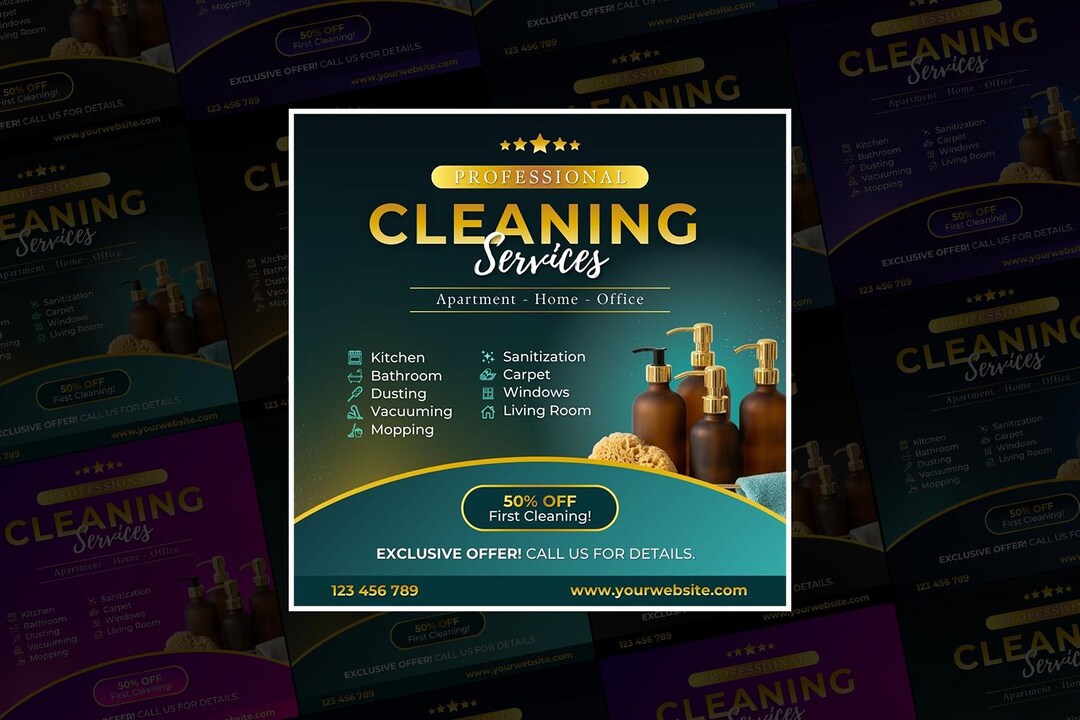 Flyer Kitchen Clean Cleaning Service Flyer, Cleaning Flyer Template, Maid Service Flyer ...