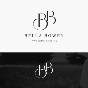 Design de logotipo pré-fabricado da letra B, modelo de logotipo do Canva, logotipo editável DIY, design de logotipo simples - logotipo minimalista da letra A B