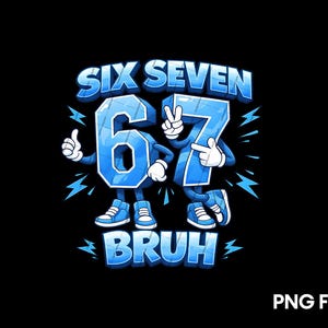 Stjäl en Brainrot Six Seven italiensk Brainrot Kids Gaming Meme png, basebollnummer, Six Seven Bruh, 67 Meme Gen Alpha Slang png Clipart