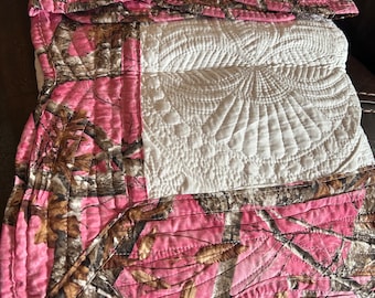 Pink Camo Camouflage Baby/Toddler Heirloom Quilt Blanket Hunting