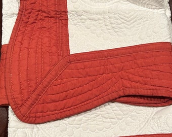 Texas Orange Tennessee Orange Baby/Toddler Heirloom Quilt Blanket Sports
