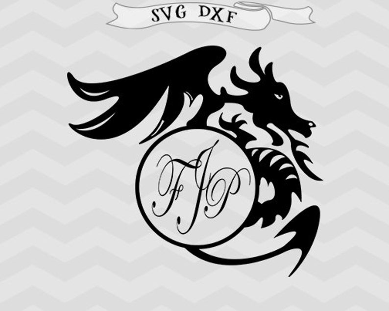 Download Dragon svg Dragon monogram svg Boy monogram svg Dragon Cricut | Etsy