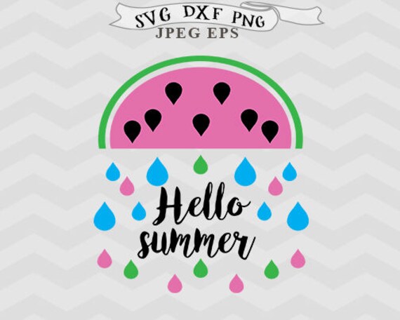 Download Summer svg raindrops svg Watermelon svg files for ...