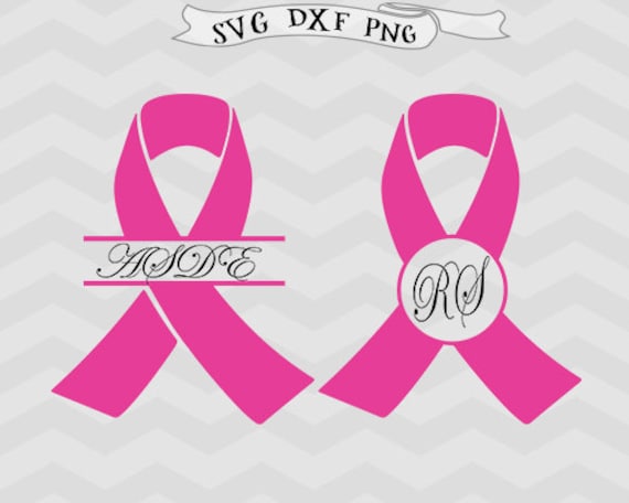Download Awareness Ribbon Svg File Cutting Template Monogram Breast Etsy