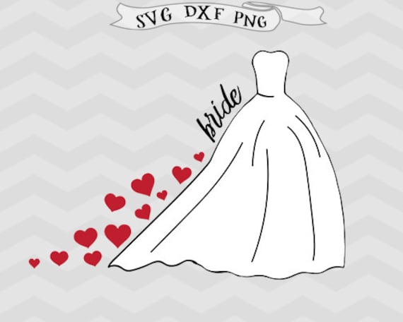 Download Bride Svg Bridal Dress Svg File Heart Svg Wedding Svg Cutting Etsy