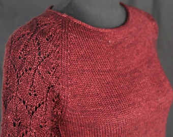 Loudoun Pullover: Knitting Pattern for Women's Seamless Raglan