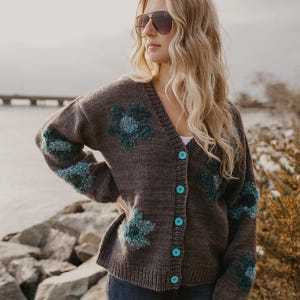 Intarsia Flower Knitting Pattern - Etsy