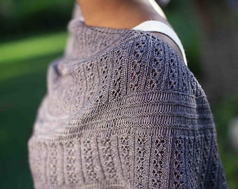 Digital Knitting Pattern Basic Lace Crescent Shawl Area 51