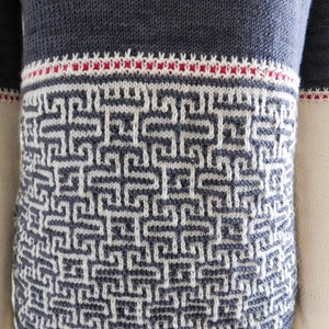 Knitting Pattern Mosaic Pullover Blackwater - Etsy