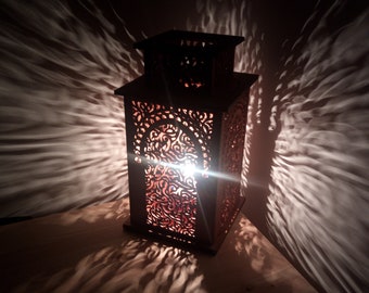 NEW!! Wooden Oriental Lamp "Mounira" - different colors (also custom), moroccan style table lamp, moroccan decor, romantic lighting, arabic,