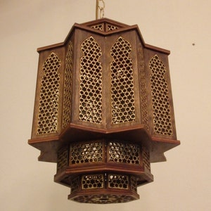 Wooden Oriental lamp Falak now video from making it available image 6
