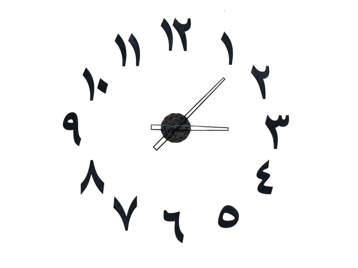 70cm 27.56 In Wooden Clock Arabic Digits / Letters With Etsy