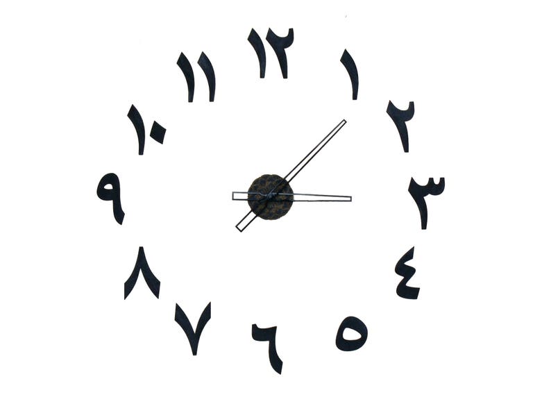 70cm 27.56 In Wooden Clock Arabic Digits / Letters With Etsy