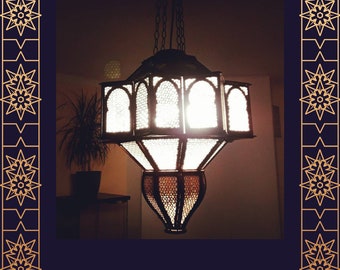 Orientalische Holzlampe "Noor" für 4 Glühbirnen (E27)"