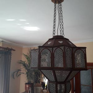 Wooden Oriental Lamp Noor for 4 light bulbs E27 image 7