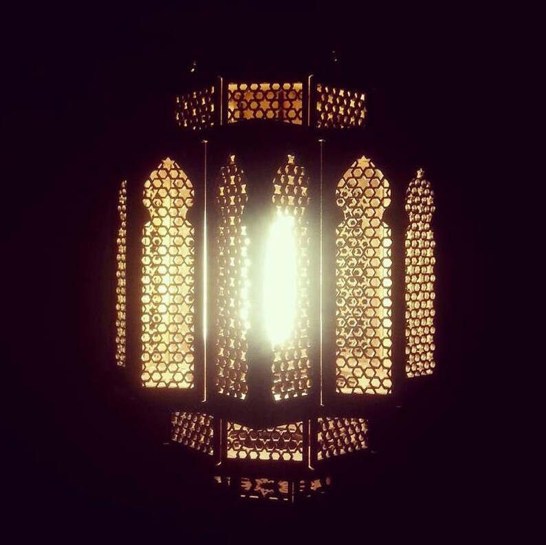 Wooden Oriental lamp Falak now video from making it available image 3