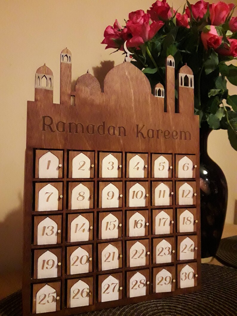 Calendrier Ramadan boîte en bois pour bonbons 4 couleurs | Etsy