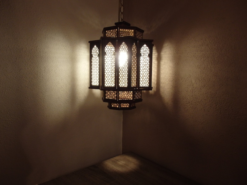 Wooden Oriental lamp Falak now video from making it available image 2