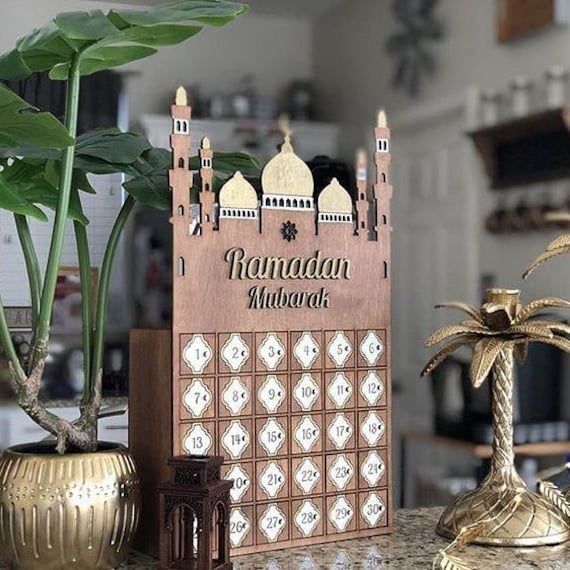 Calendrier Ramadan pour Enfants, Calendrier Ramadan en Bois de