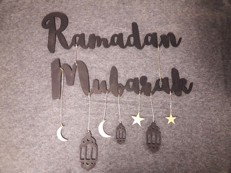 Ramadan Mubarak Letters With Decoration Etsy