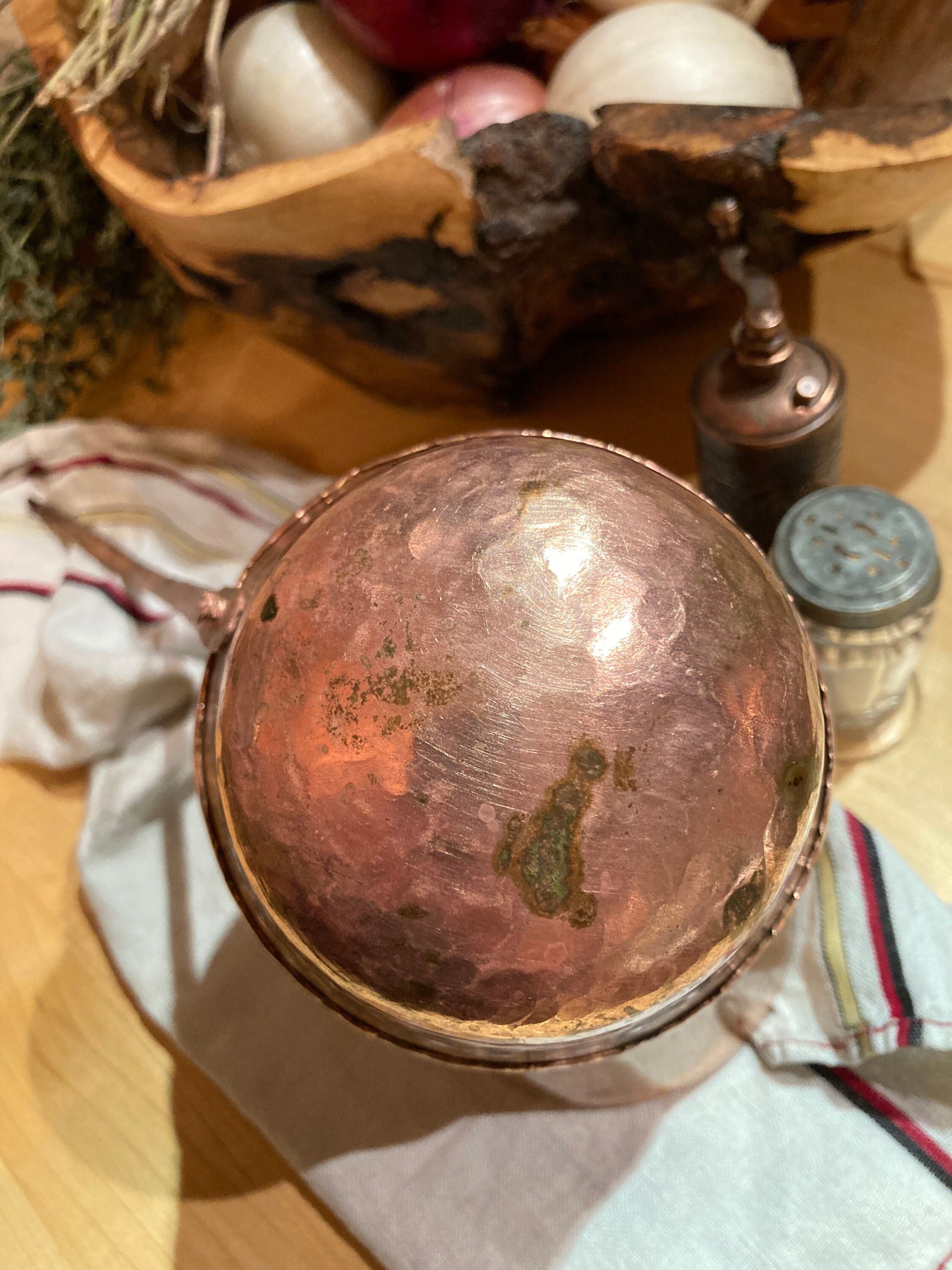 Vintage Hand Hammered Copper Ladle Etsy