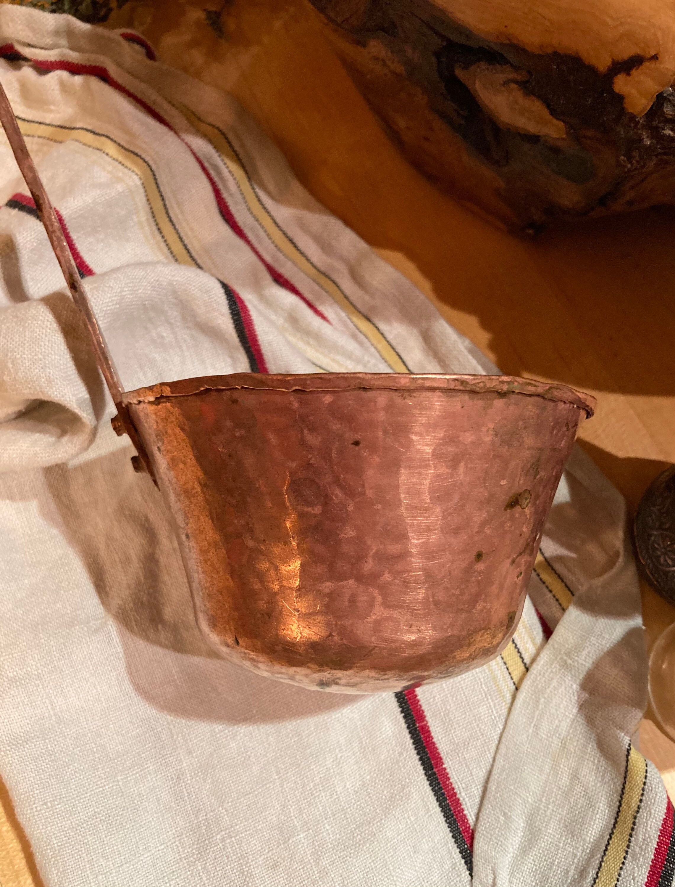 Vintage Hand Hammered Copper Ladle Etsy