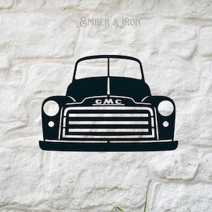 GMC 3100 Metal Sign | 1947-1954 Classic American Truck | Steel Garage Art | Home Decor