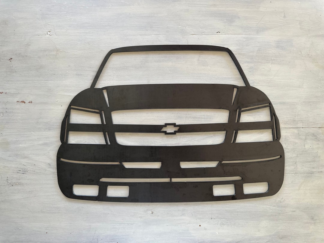 Chevy Silverado 20032007 Cat Eye Truck Metal Sign Garage Decor Etsy