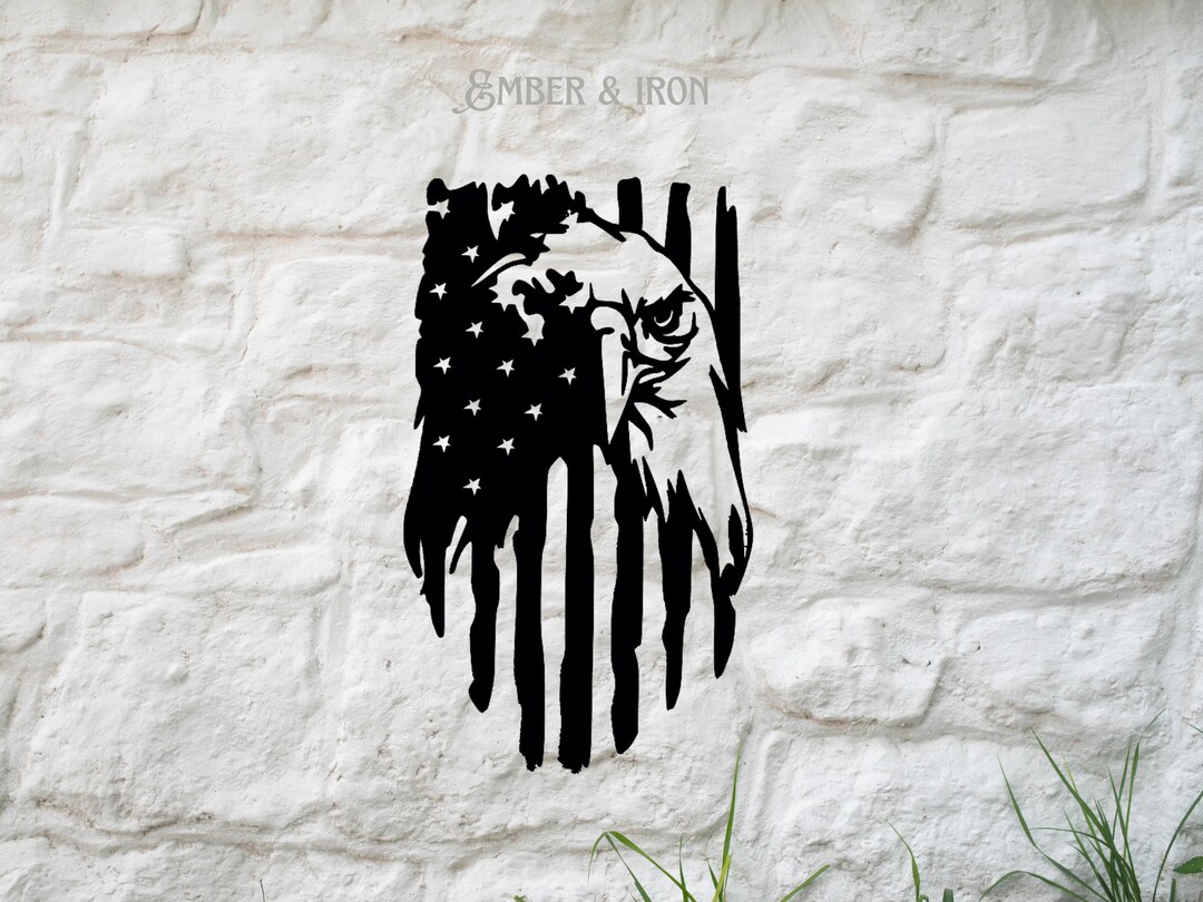American Flag Eagle Metal Sign | Patriotic Steel Wall Art | Veteran ...