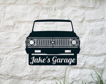 Personalized 1971-72 Classic C10 Truck Metal Sign | Custom Steel Garage Wall Art