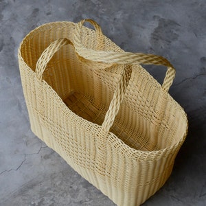 Cream Market Beach Picnic Grocery Basket Very Resistant Hand Made in ...