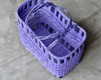 Ultramarine Purple Basket - Plastic Market Basket - Grocery Basket - Beach and Picnic Basket - Very Resistant - Waterproof - Water Resistant