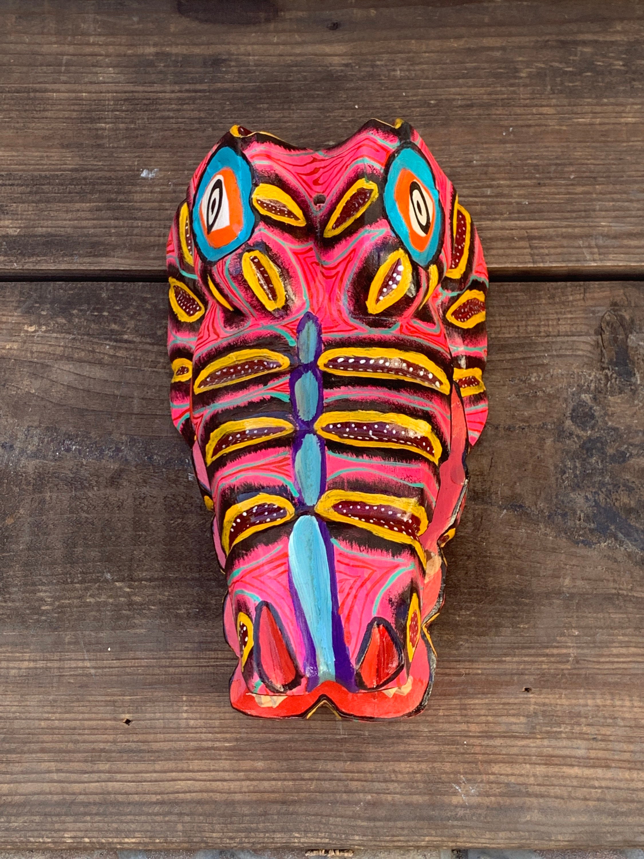 Pink Handcraft Art Objects Art & Collectibles Mexican Pink Croc Handcraft Primitive ...