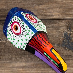 White Toucan Bird Mask Handcraft Guatemala Mayan Art Ethnic Wood ...