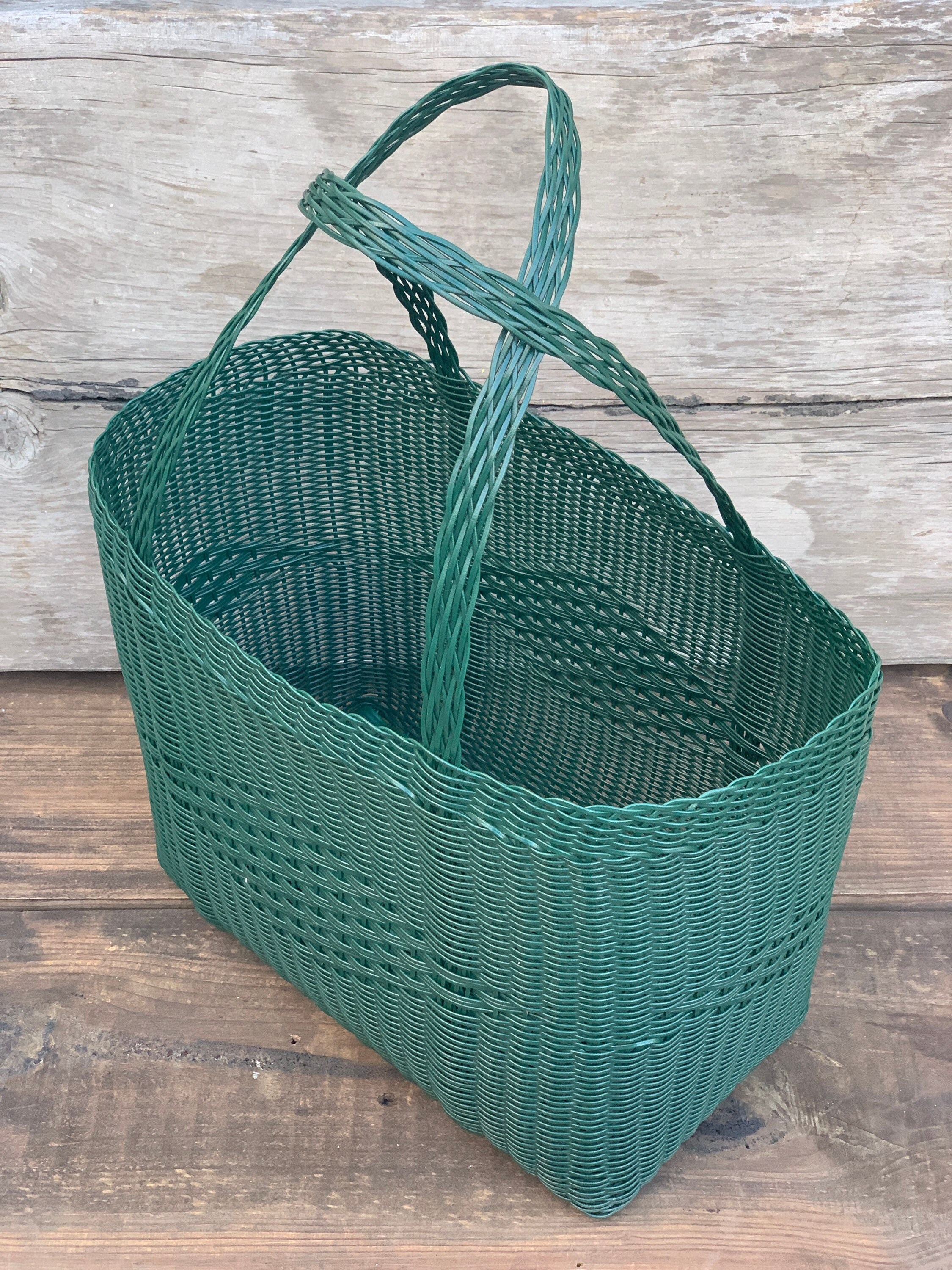 Woven plastic basket best sale