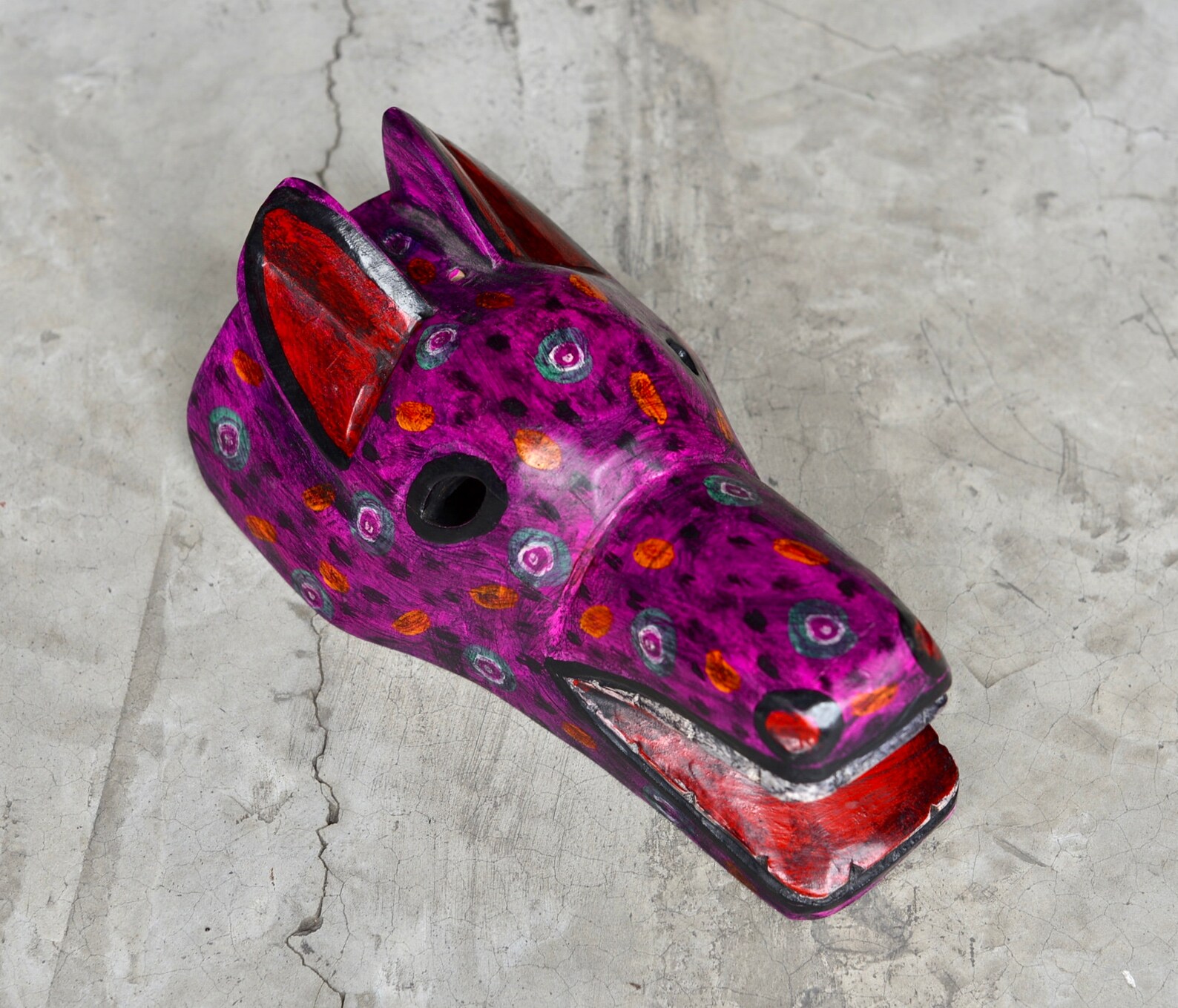 Purple Dog Animal Home Decor Dog Mask Wood Decor Etsy