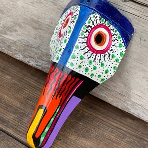White Toucan Bird Mask Handcraft Guatemala Mayan Art Ethnic Wood ...