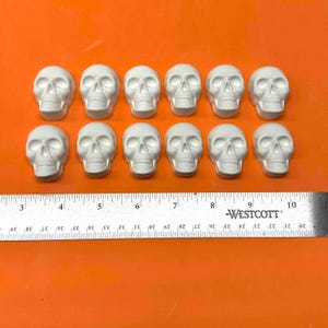 12 paint your own skeleton heads/ Paintable halloween crafts / ready to paint Halloween art/ Gothic art / Gothic art skulls