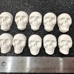 10 paint your own skeleton heads/ Paintable halloween crafts / ready to paint Halloween art/ Gothic art / Gothic art skulls