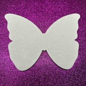 Large Intricate Butterfly 6” for Painting Crafts / Paintable Butterfly with Carved Designs / Perfect for Kids’ Painting & Artistic Projects