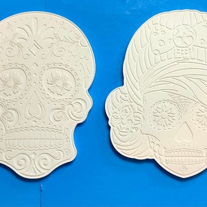Ready to Paint flat Sugar Skulls / Dia de los Muertos / Day of the Dead / Paintable crafts /