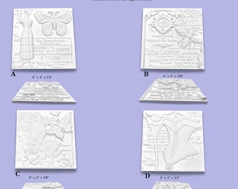 Ode to Women Square Reliefs – Choose Your Design | Paintable Hydrostone Art Tiles for Mixed Media & Framing / Femininity centered