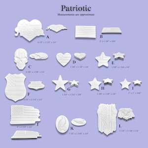 Patriotic Hydrostone Craft Blanks | American Flags, Stars & Eagle Cameo | Paint Your Own USA Decor | Fourth of July Crafts Fourth of July
