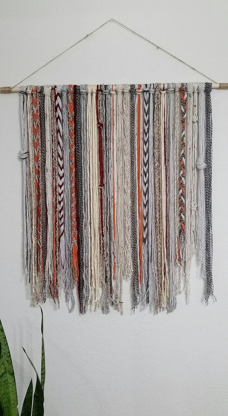 Bohemian Yarn Tapestry, Yarn Wall Hanging image 2