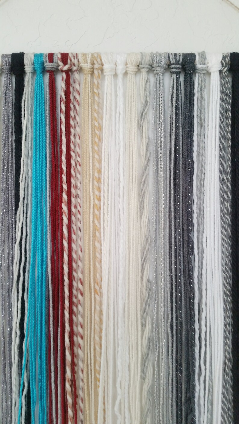 Tapestry Yarn Wall Hanging Yarn Tapestry White Cream Etsy