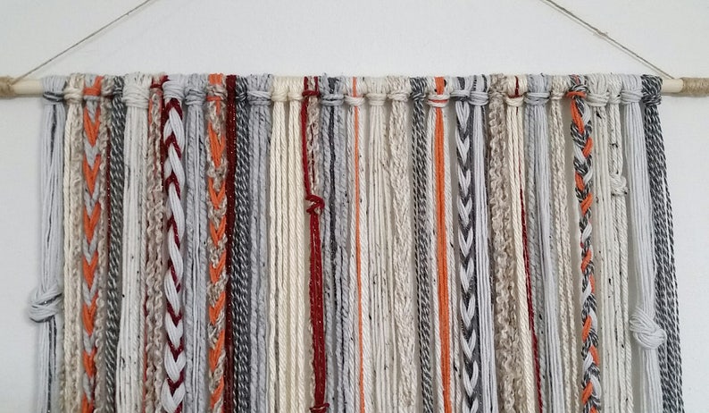 Bohemian Yarn Tapestry, Yarn Wall Hanging image 5